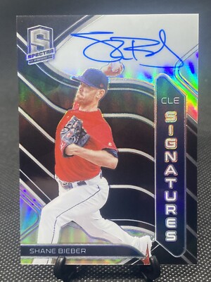 2021 Panini Prizm Spectra Signatures Shane Bieber #SPS-SB /99 Guardians Indians