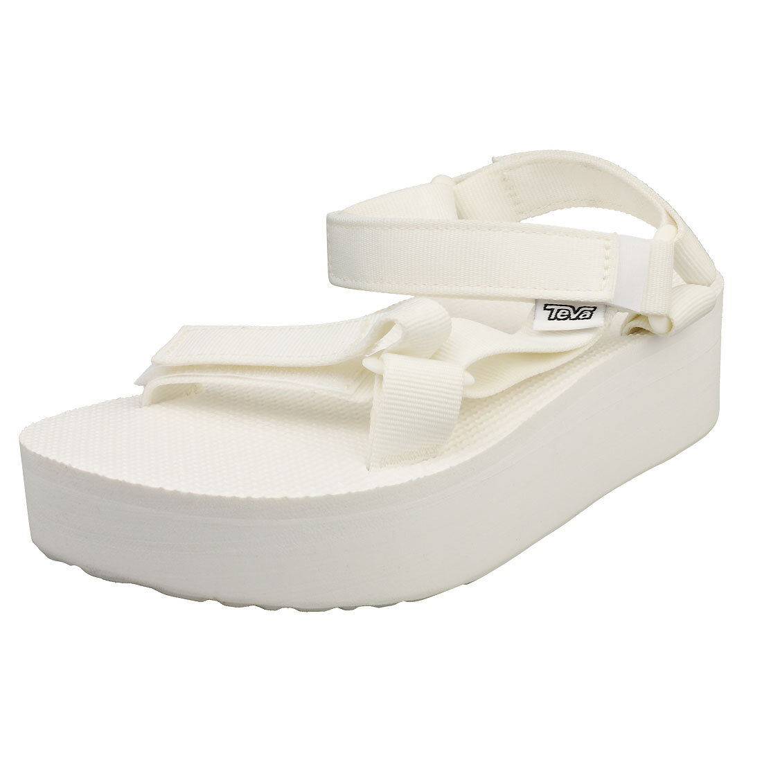 Teva Flatform Universal Womens Bright White Walking Sandals - Main Image