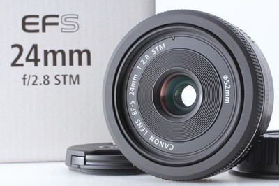 [Almost Unused] Canon EF-S 24mm f/2.8 STM Pancake Wide Angle Lens From JAPAN