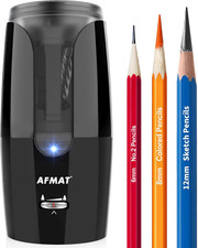 AFMAT Rechargeable Long Point Pencil Sharpener for Artist, Fast Sharpen & Auto S
