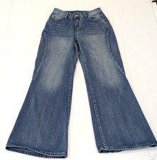 Shein Women's Wide Leg Demin Jeans Medium Wash Size 27