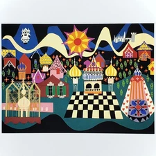 it's a small world Mary Blair Postcard Disneyland Art of Disney Parks Arabia
