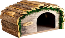Hedgehog House & Hibernation Shelter with Bark Roof, Safe & Secure Predator Proo