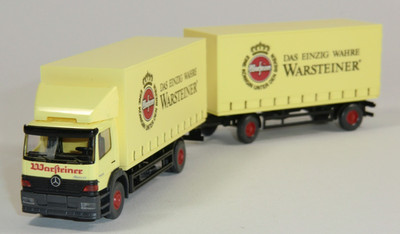Wiking - MB Atego 1823 Gardinenplanenlastzug ''Warsteiner'', 1:87 #25-SV2109/K53