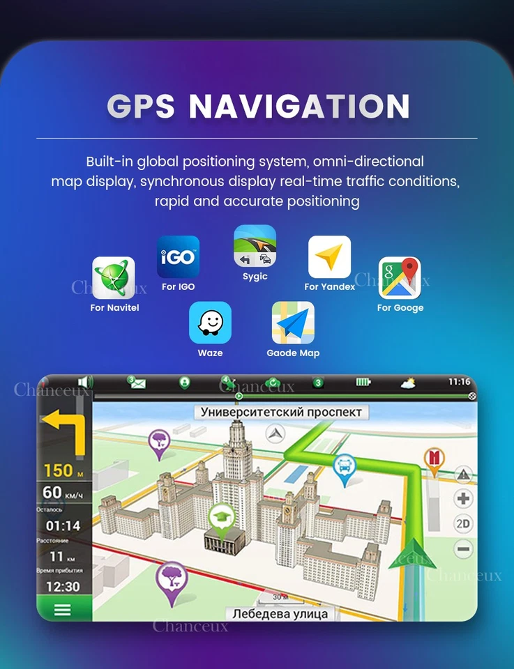 9"Android 14 Autoradio Carplay GPS SAT Navi DAB DVR For Suzuki S-cross 2012-2016 - Image 4 of 4