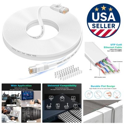 High-Speed Cat 6e Ethernet Cable 100 ft - Snagless RJ45 for Streamlined Gaming