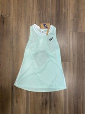 Camiseta sin mangas de tenis para mujer Asics Match Actibreeze azul pálido 2042A291.409 nueva XL
