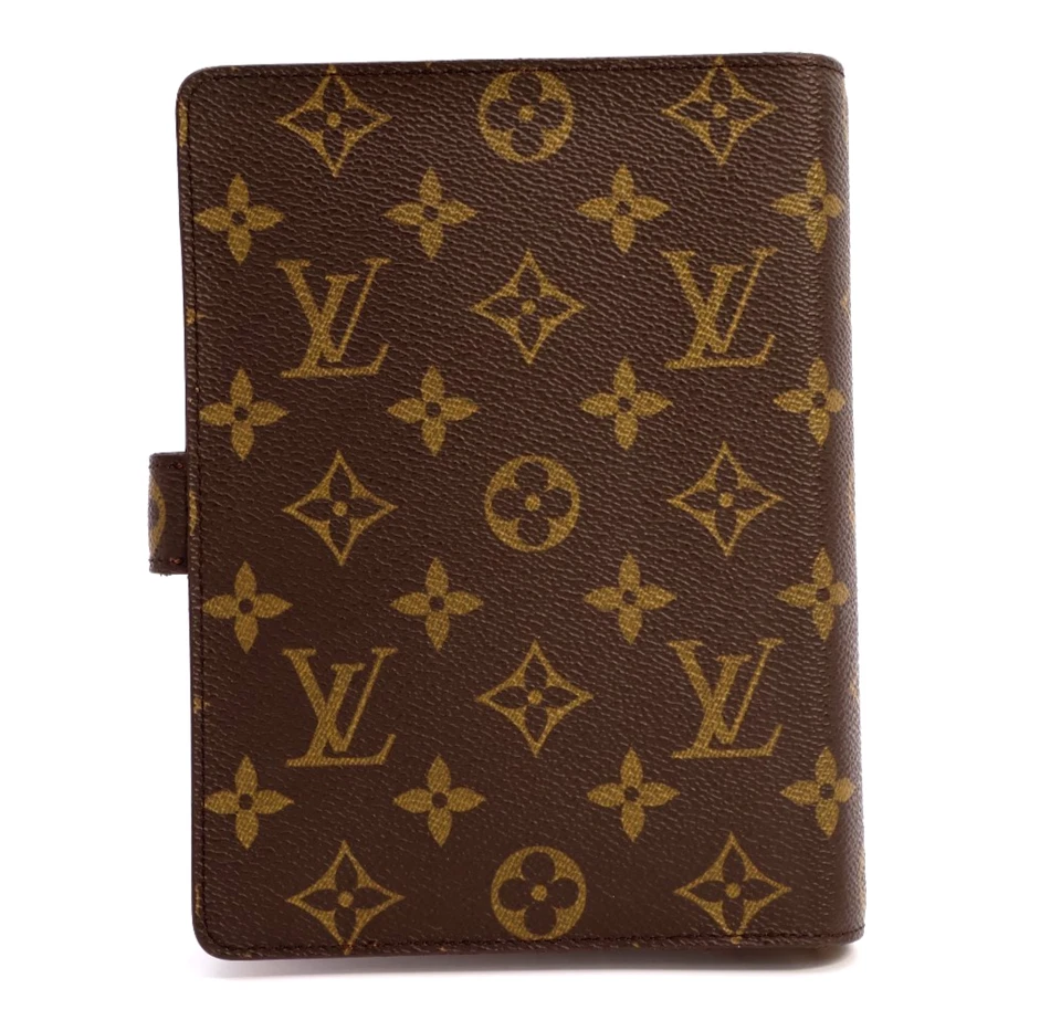 Louis Vuitton Monogram Agenda MM Day Planner Cover R20105 Brown Authentic 670 - Image 3 of 4