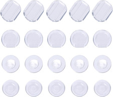 100 Pieces 4 Size Earring Pads Silicone Comfort Earring Cushions for Clips on Ea