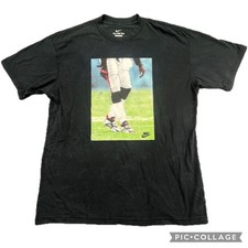 Nike Tee Loose Fit Graphic Print Black Men's T-Shirt Size Medium