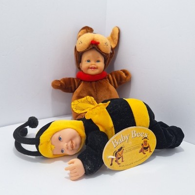 Lot of 2- Vintage Anne Geddes Baby Bees NWT & Doll In Dog Costume-  Unbranded 