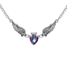 Angel Wings Necklace Wings Pendant Heart Wings Jewelry for Women