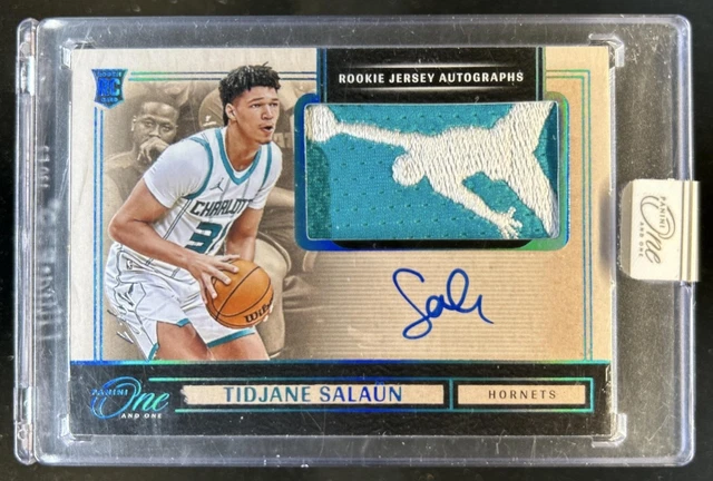2024-25 One and One Tidjane Salaun Rookie Jersey Auto Jumpman Patch Platinum 1/1