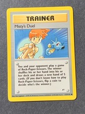 Misty's Duel 123/132 Gym Heroes Common Pokemon Karte WOTC Vintage