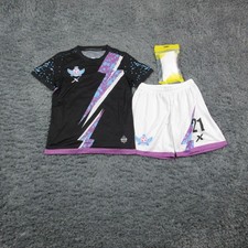 LEXA Soccer Jersey Shorts Socks Set Kids 10 Multicolor Lightning #21 Scott NWOT