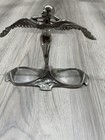 Art Nouveau Style Winged Lady Jewelry Tray – Vintage Pewter Earring Holder — photo 4
