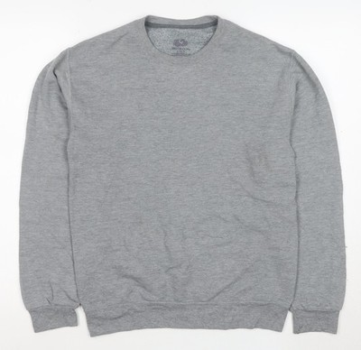 Grauer Pullover Sweatshirt Herren UK Größe S Fruit of the Loom