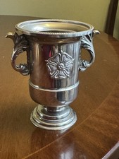 Grenadier Tudor Rose Vase Urn For Flowers 1950s-1970s Silver Plated Vintage