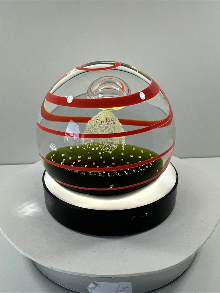Paperweight Caithness Touchdown Ltd Edition Terris Swirl Red Vintage Glass - Image 3 of 4