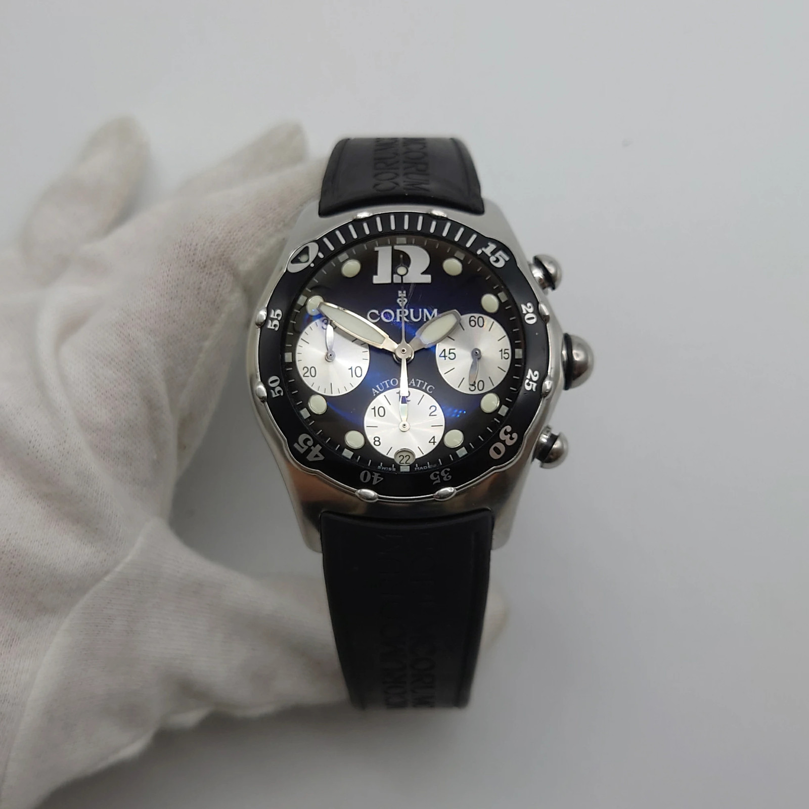 CORUM Bubble Chronograph Watch Automatic Black Si… - image 3