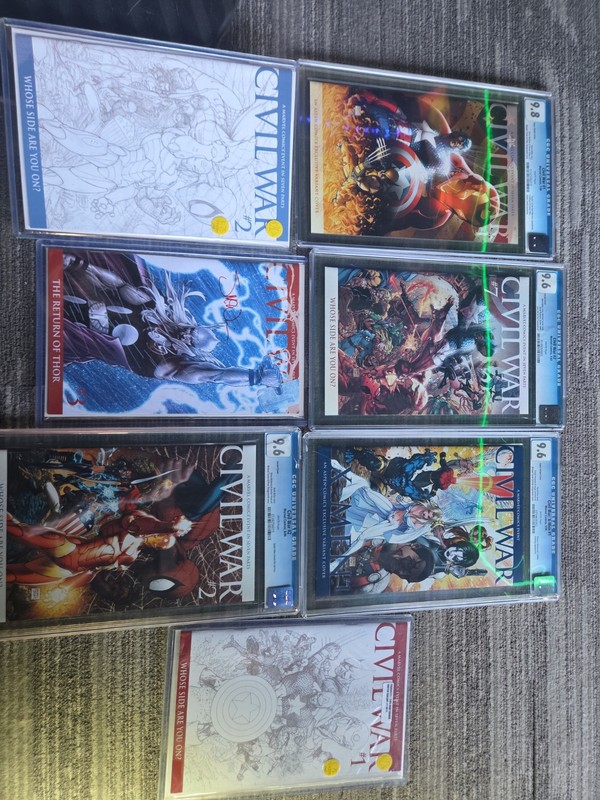 CIVIL WAR COMICS BOOK LOT.MOST SLABBED 9.6