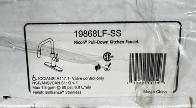 Delta Nicoli 19868LF-SS Single Handle Pull-Down Kitchen Faucet - Stainless