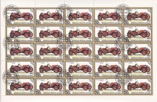 SA22m Mongolia 1986 Cars - Mercedes Simplex used full sheet