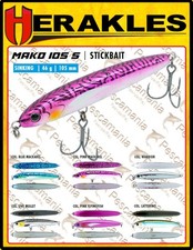 Herakles MAKO 105 S stickbait SINKING  46 g 105 mm
