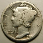 1923 S Mercury Dime VG-F  "Actual Coin Pictured- Appears Cleaned"