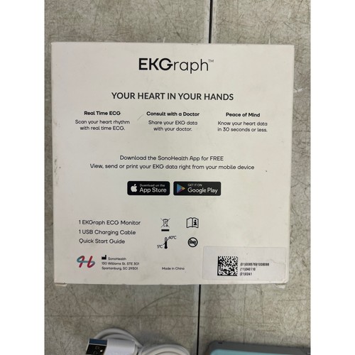 Sonohealth EKGraph Portable EKG Monitor, Multiple Methods Chest, Wrist, Leg - Picture 7 of 9
