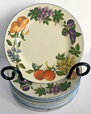 Tabletops Unlimited Essence Salad Plates 7.5” Stoneware White Multi Set Of 8