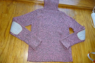 Süßer Rollkragenpullover von Zara, Gr.M, altrosa-grau meliert, Patches TOP!!!