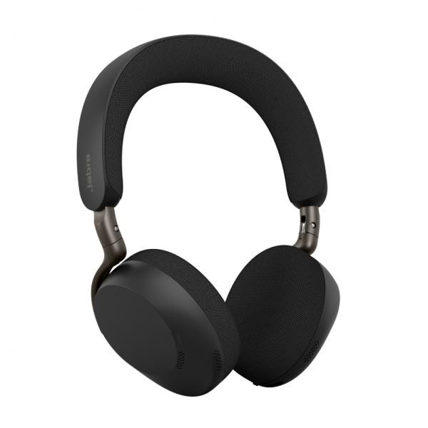 Jabra Nero Cuffie Evolve3 75 Wireless Bluetooth Con Cancellazione Rumore, Microfono Ia, - Immagine 2