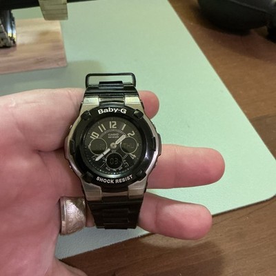 Casio Baby G BGA110-1B2 (5001) Black/Silver Women's Watch NEW BATTERY!