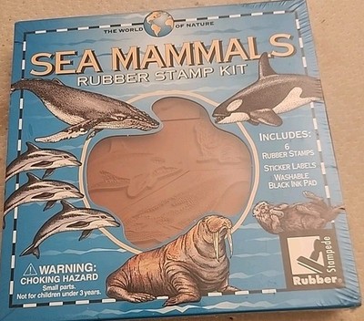 Vintage Rubber Stampede Sea Mammals Stamp Set