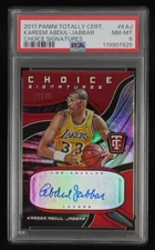 2017 Panini Totally Cert. Kareem Abdul-Jabbar #CS-KAJ RED Choice Auto /35 PSA 8