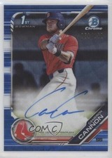 2019 Bowman Draft Chrome Pick Blue Wave Refractor 52/150 Cameron Cannon Auto 4j9