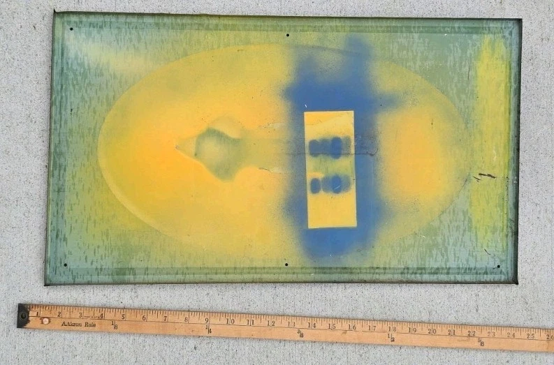 Letrero Dr Pepper original vintage de la década de 1960 metal en relieve soda coca cola Pepsi gasóleo Foto 2 de 4