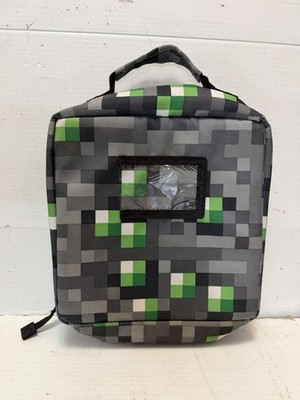 MINECRAFT Lunch Box Insulated Soft Tote Bag Emerald Sword Picnic School  Jinx EC