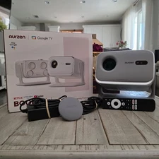 Aurzen Boom Mini Google TV All-ln-One Smart Projector - Great Condition