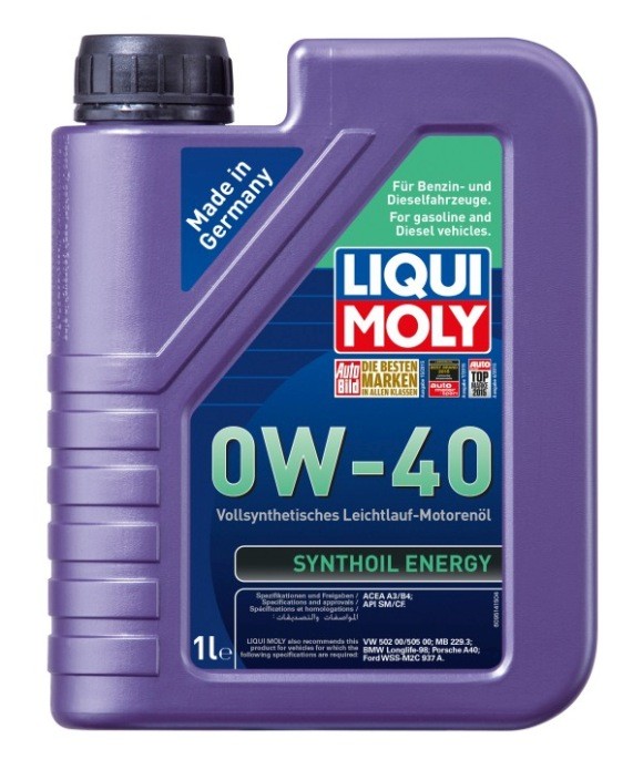 Huile 0W40 Synthoil Energy 1L évite l'encrassement et prolonge la vie du moteur
