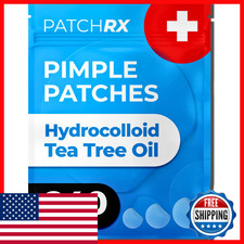 PatchRx Hydrocolloid Acne Pimple Patches for Face 240pc w/ Tea Tree Oil