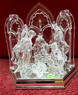 Walgreens Happy Holiday Christmas Nativity Light Up Musical Acrylic Plays 2 Song