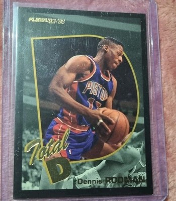 Dennis Rodman Fleer 1992-93 TOTAL D #2 of 15 rare Insert