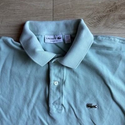 Lacoste Men s Light Blue Classic Fit Polo Short Sleeve Cotton Knit Logo Size L
