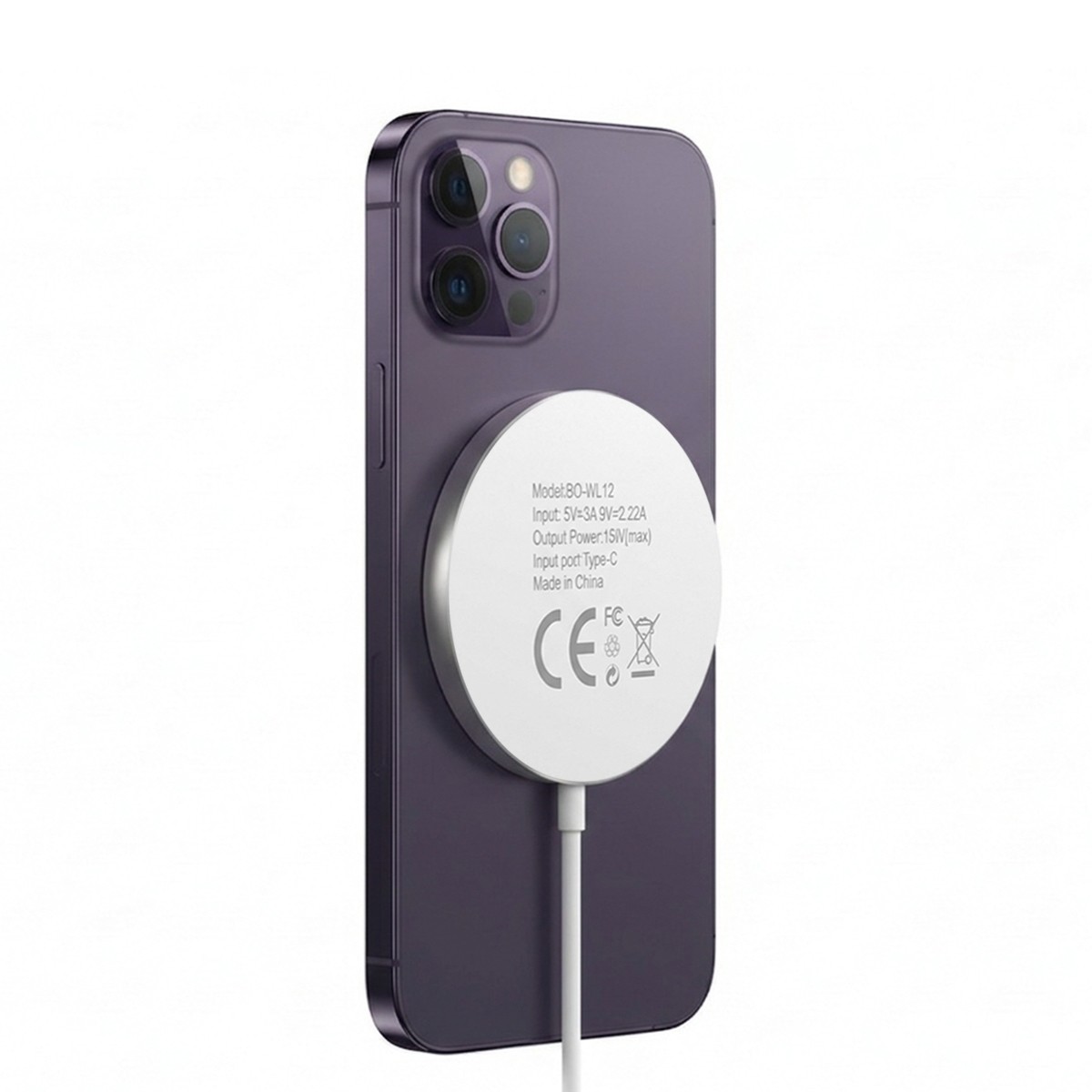 Chargeur Magnétique 15W Mayaxess sans fil stable pour corriger l'alignement iPhone 14 Pro