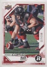 2019 Upper Deck CFL Red 117/150 Alex Mateas #124 r6v