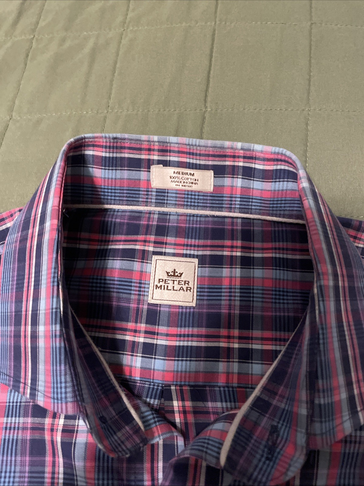 Peter Millar (2)  Medium Plaid Button Down Long S… - image 8