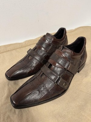 Stefano Castelli Dress Shoes Mens Size EU 42 Brown Leather Brogue Made in Italy