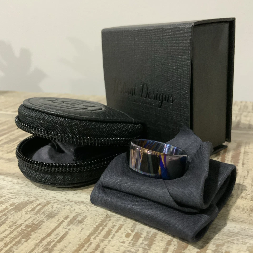 Anillo 10mm ZrTi anillo timasco, anillo mokuti (acabado pulido) circonio titanio Foto 2 de 4